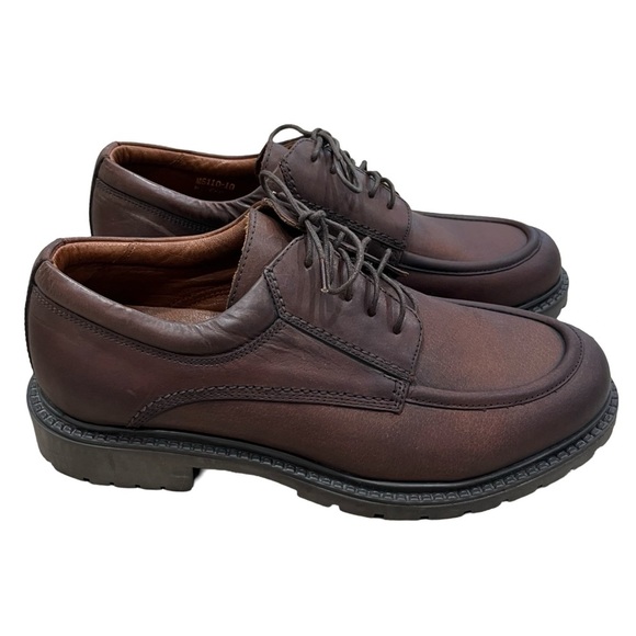 Vintage R&R Classic Brown Leather Lace-Up Walking Shoes – Men's Size 10 NWOT - Picture 3 of 10